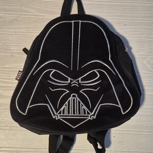 Boys Star Wars Mini Novelty Black White Backpack Bag Darth Vader. Great Shape